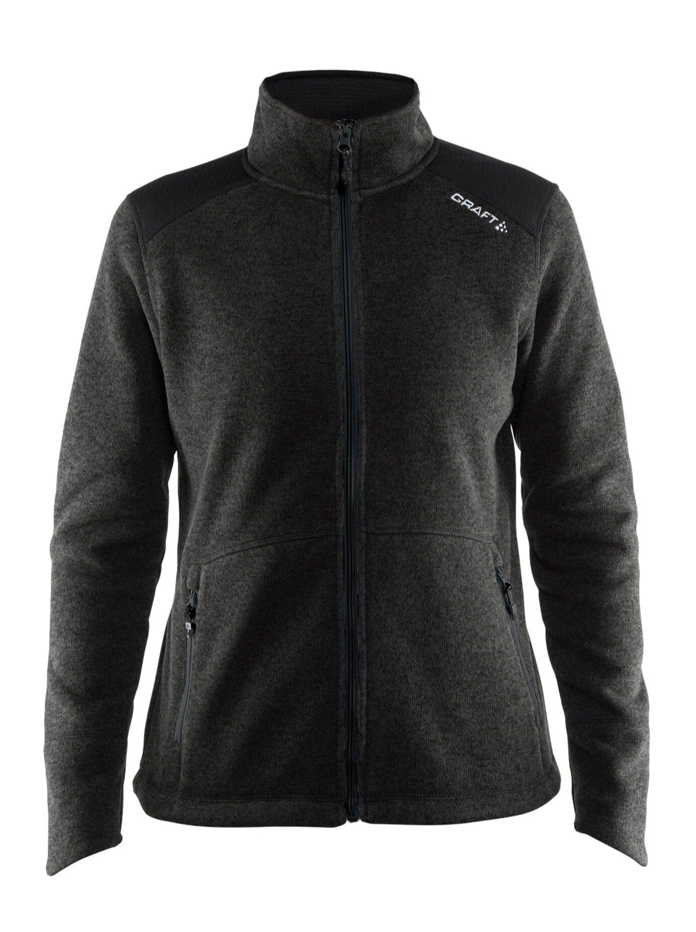Women's Craft Noble Zip Fleece Jacket - BLACK/PLATINUM