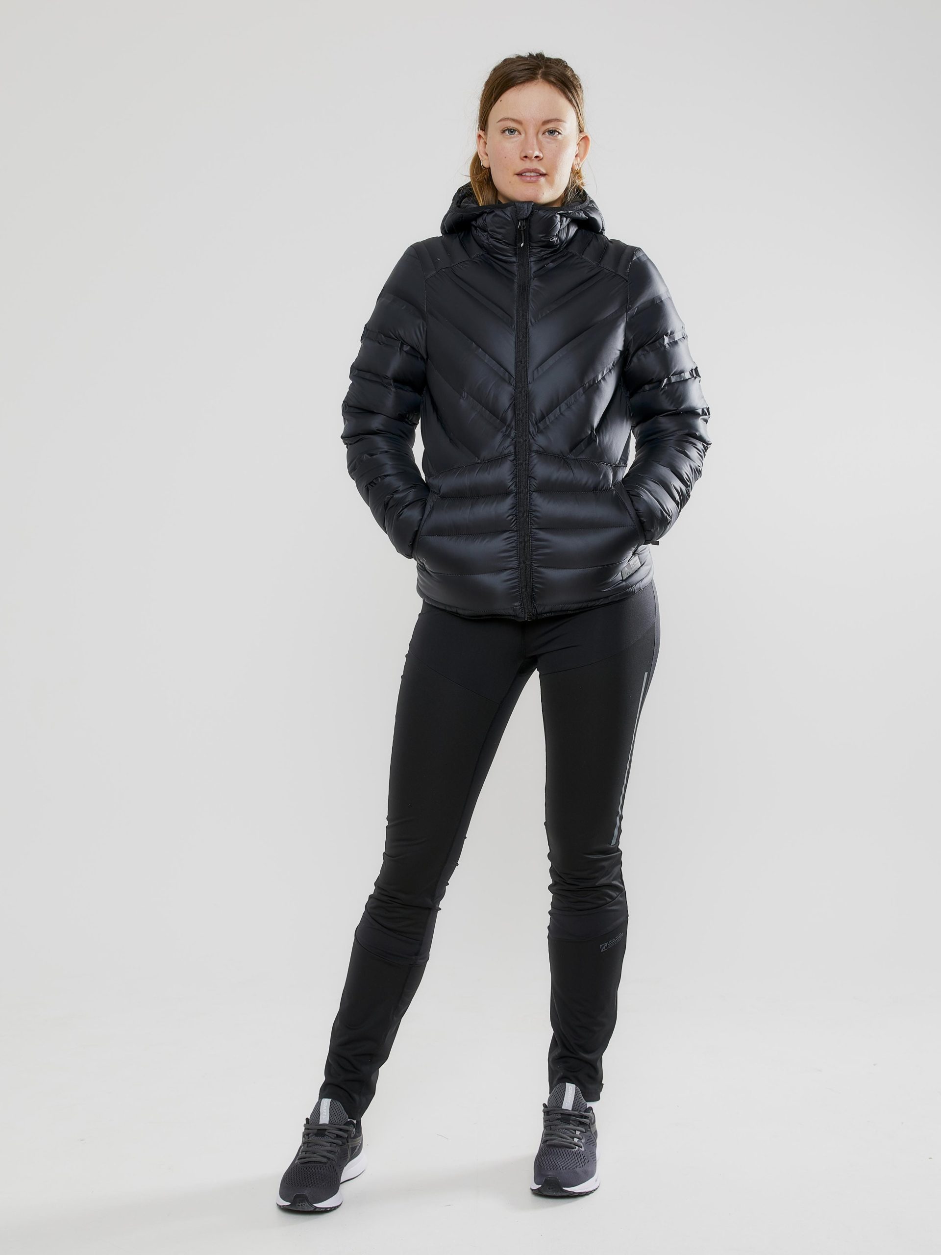 Women's Light Down Jacket - Black - Image 4