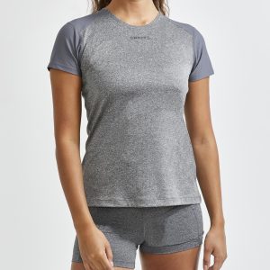 Women's ADV Essence SS Slim Tee - Dk Grey Melange