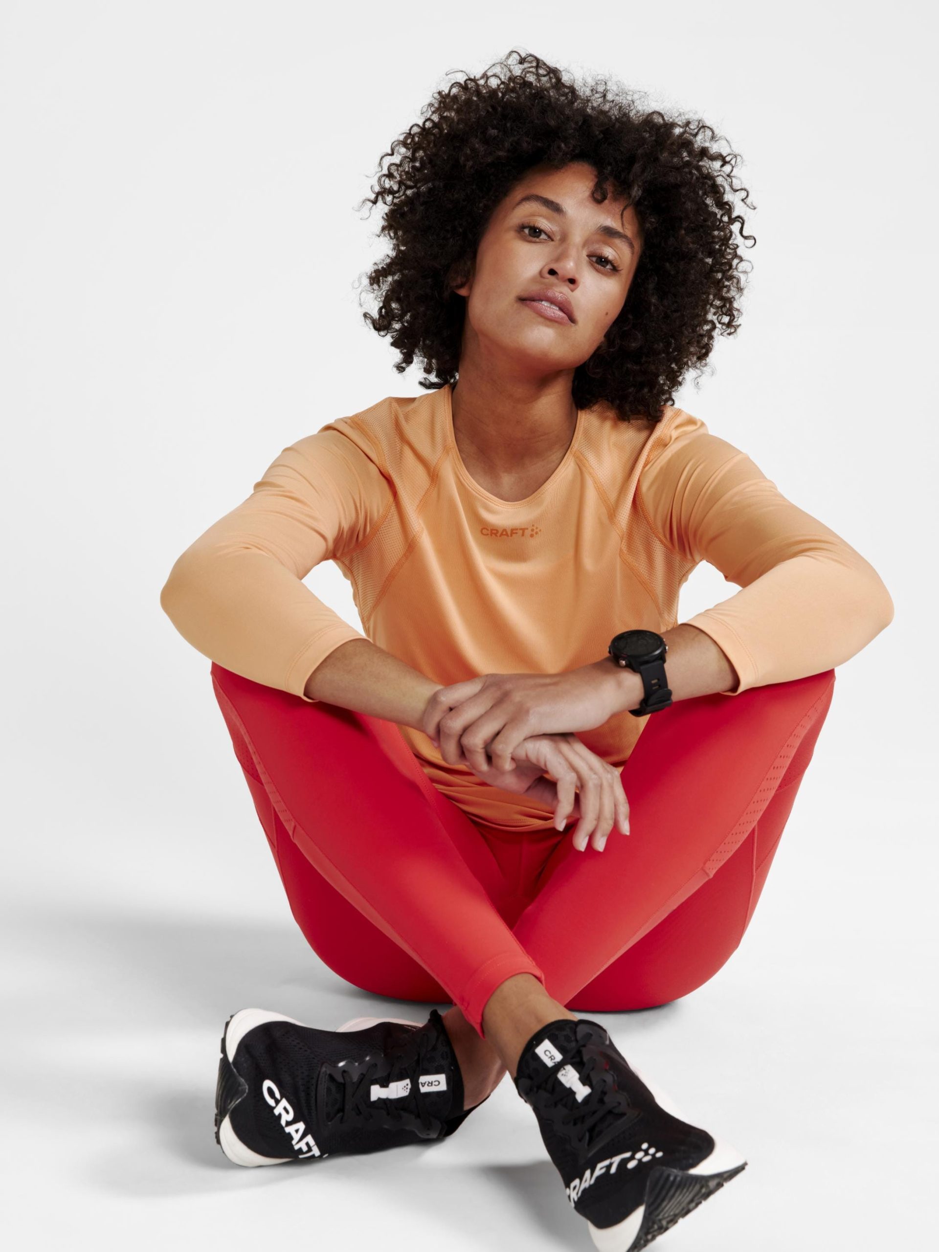 Women's ADV Essence Longsleeve Training Tee - PEACH - Image 4