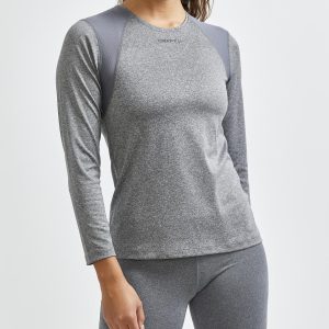 Women's ADV Essence Longsleeve Training Tee - Dk Grey Melange
