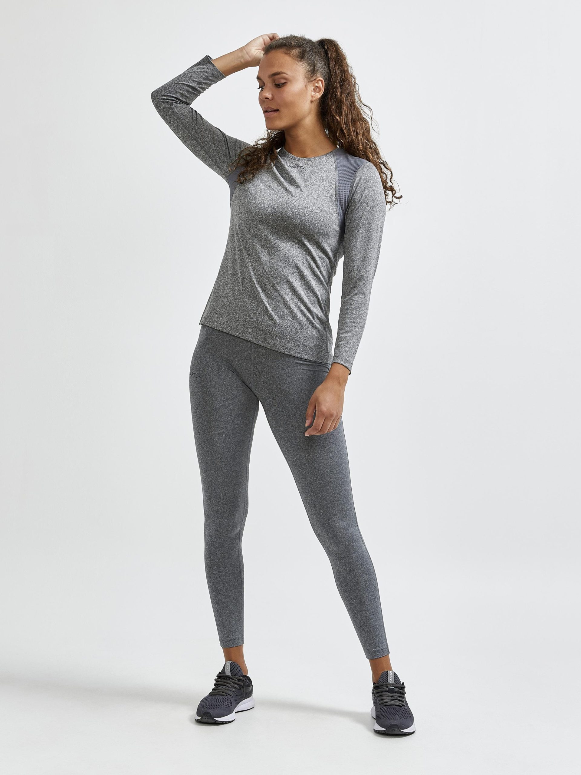 Women's Core Essence Training Tights - Dk Grey Melange - Image 4
