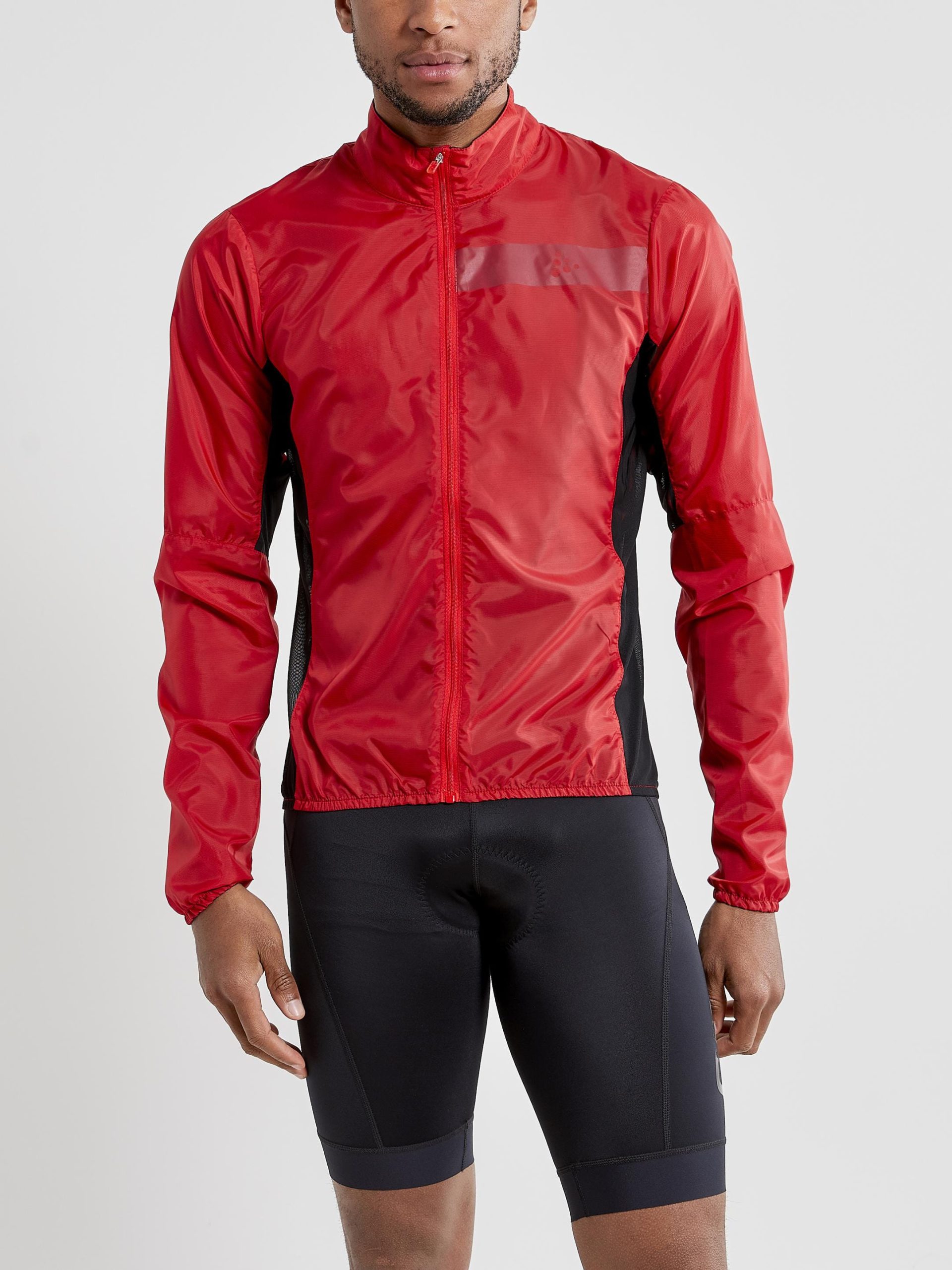 Men's Essence Light Wind Cycling Jacket - BRIGHT RED - Image 2