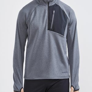 Men's Core Trim Thermal Midlayer - Dk Grey Melange