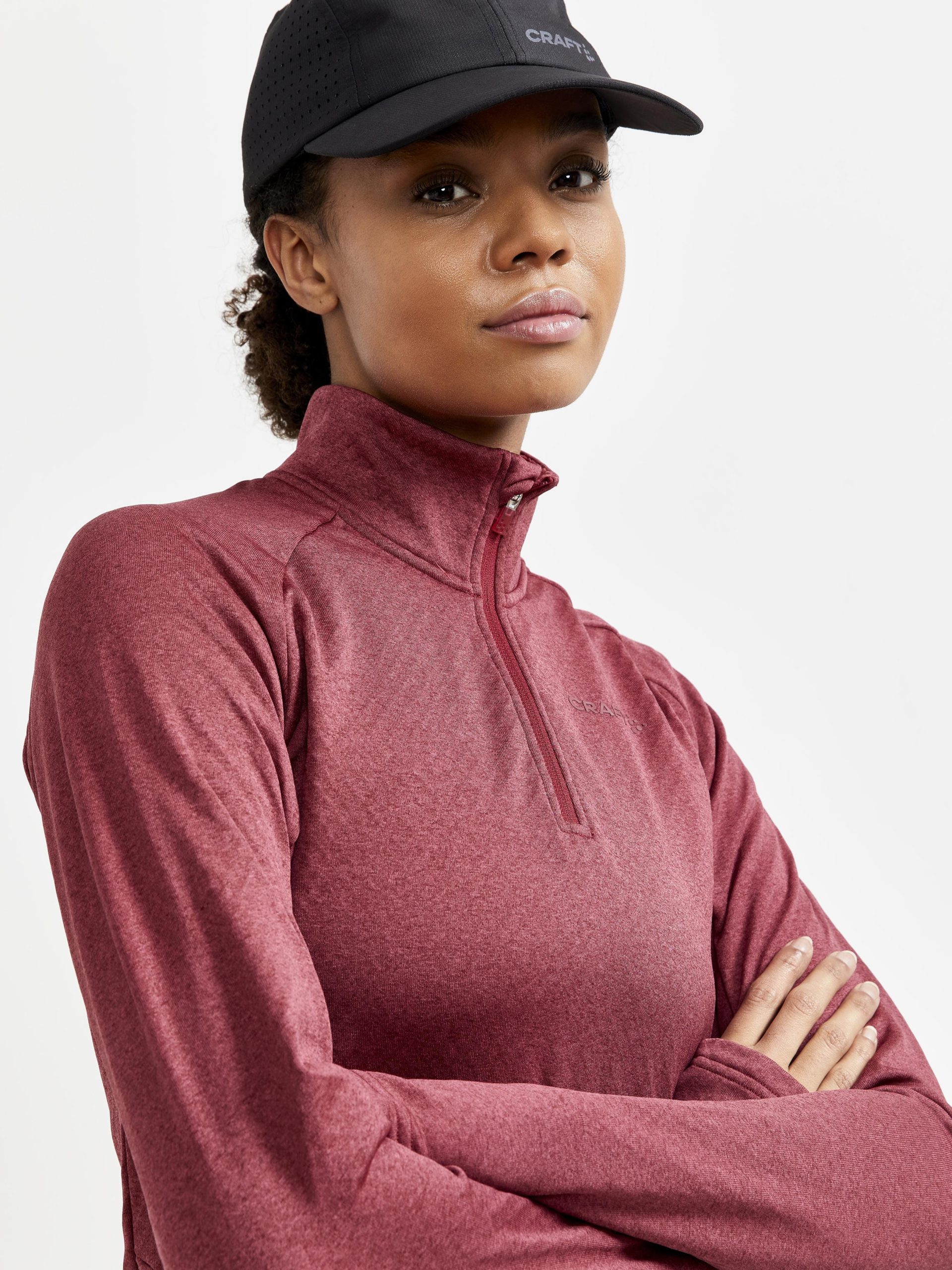 Women's Core Trim Thermal Midlayer - RHUBARB MELANGE - Image 3