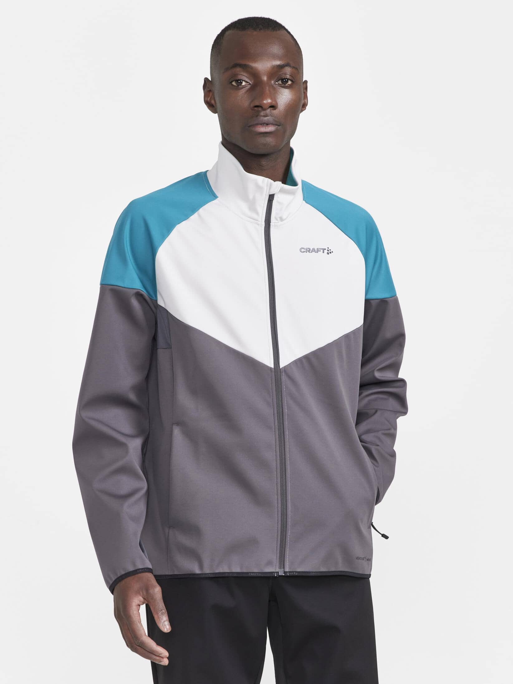 Men's Glide Block Jacket - ASH-DEEP LAKE