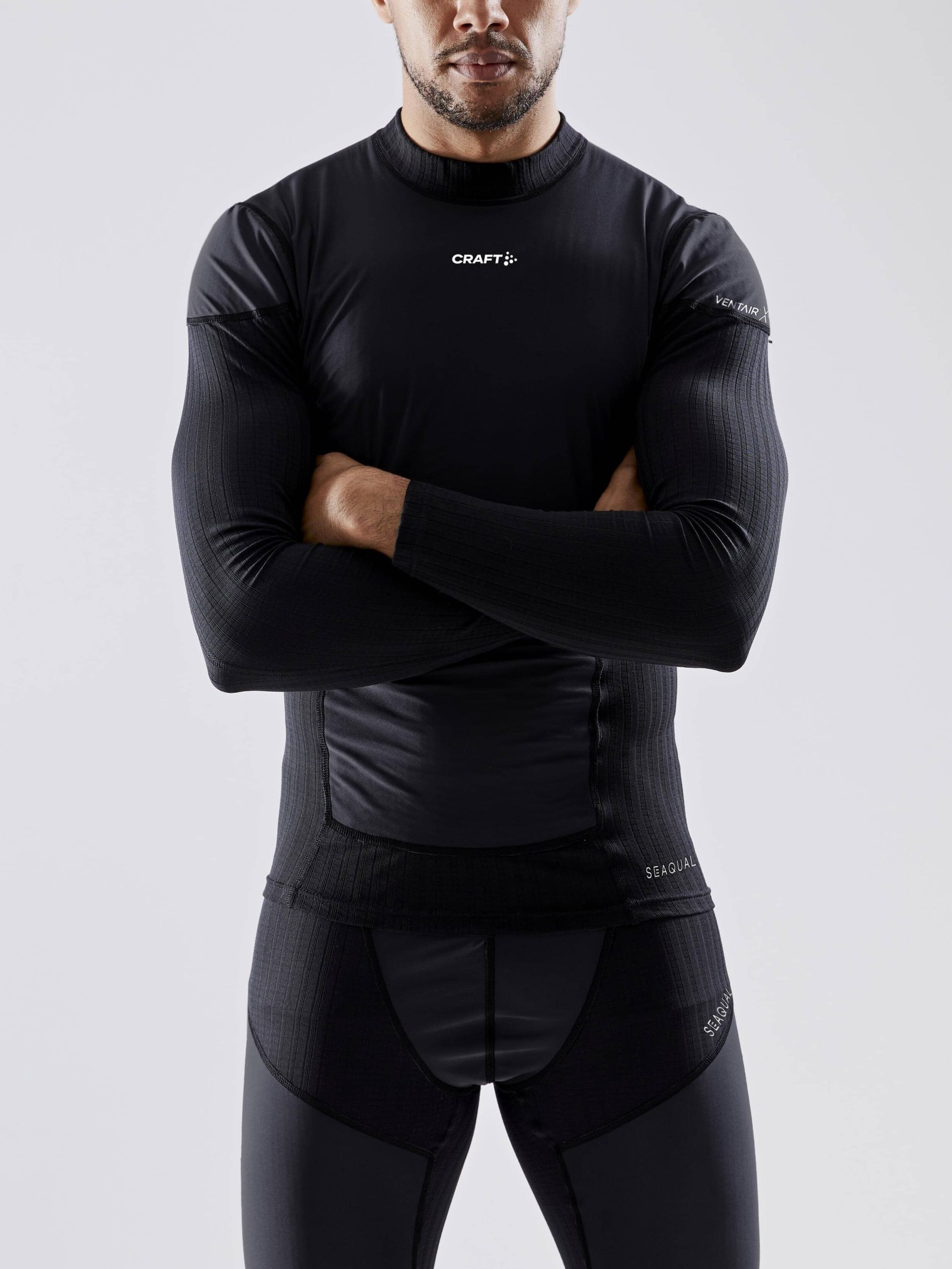 Men's Active Extreme X Wind Baselayer - Black/Granite