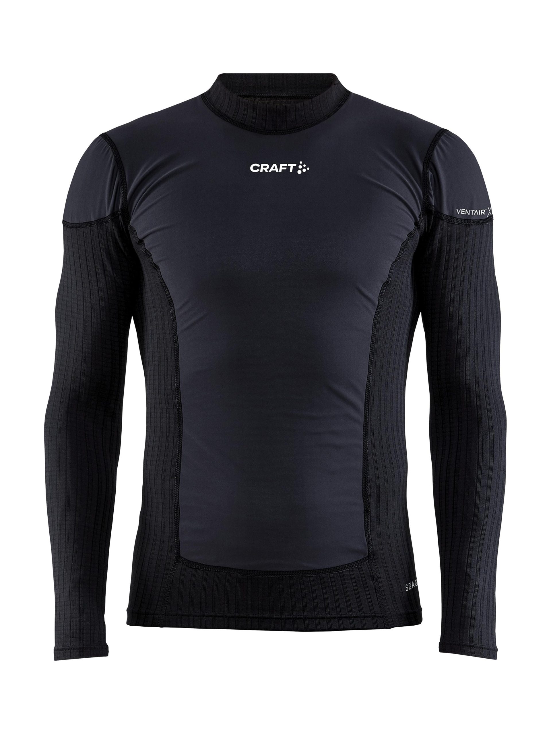 Men's Active Extreme X Wind Baselayer - Black/Granite - Image 6
