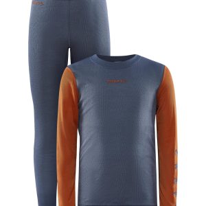 Kid's Core Warm Baselayer Set - FLOW-CHESTNUT
