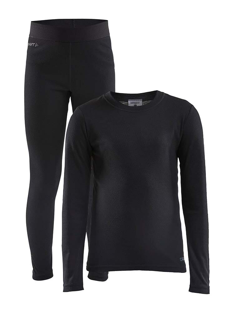 Kid's Core Warm Baselayer Set - Black - Image 5