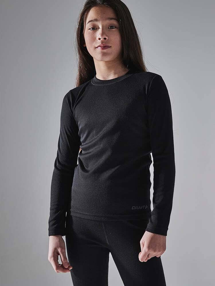 Kid's Core Warm Baselayer Set - Black - Image 3