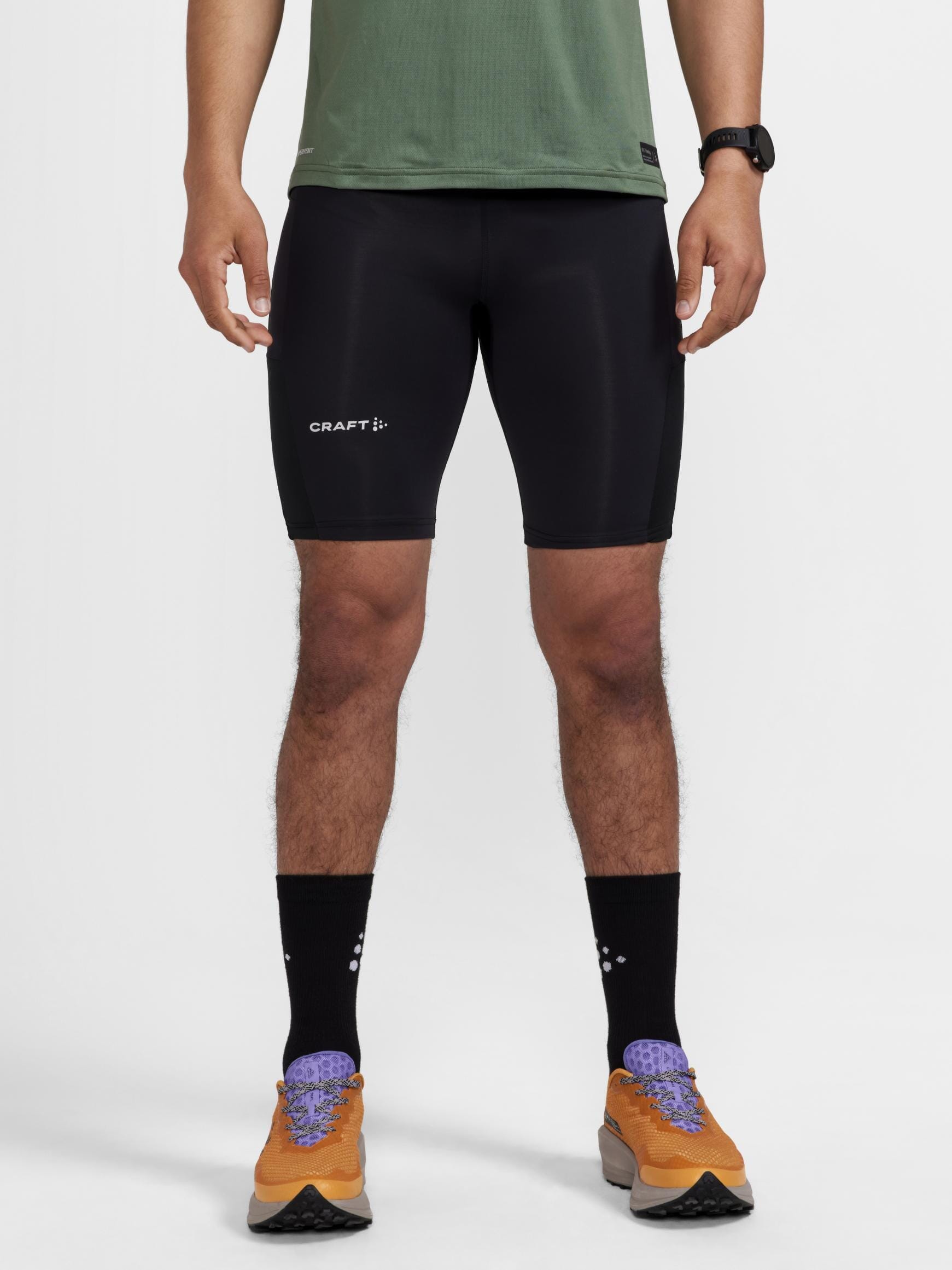Men's Pro Hypervent Running Short Tights - Black