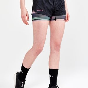Women's CTM Distance 2In1 Running Shorts - MULTI-ROXO