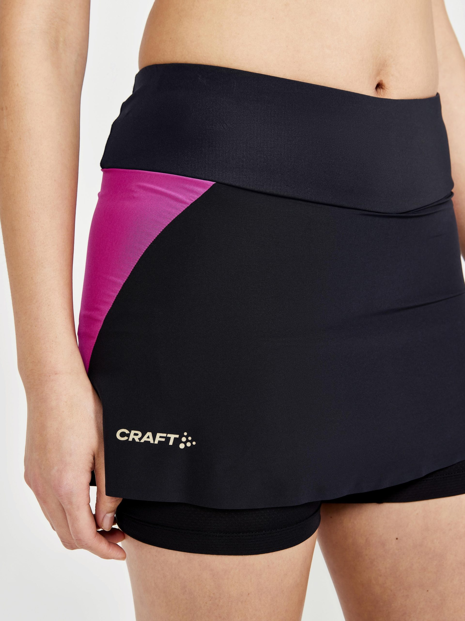 Women's Pro Hypervent 2In1 Running Skirt - BLACK-ROXO - Image 3