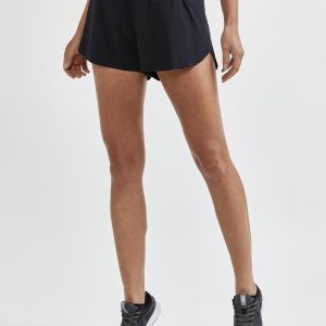 Women's Pro Hypervent Running Split Shorts - Black