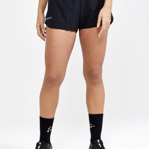 Women's Pro Hypervent Running Split Shorts - BLACK-ROXO