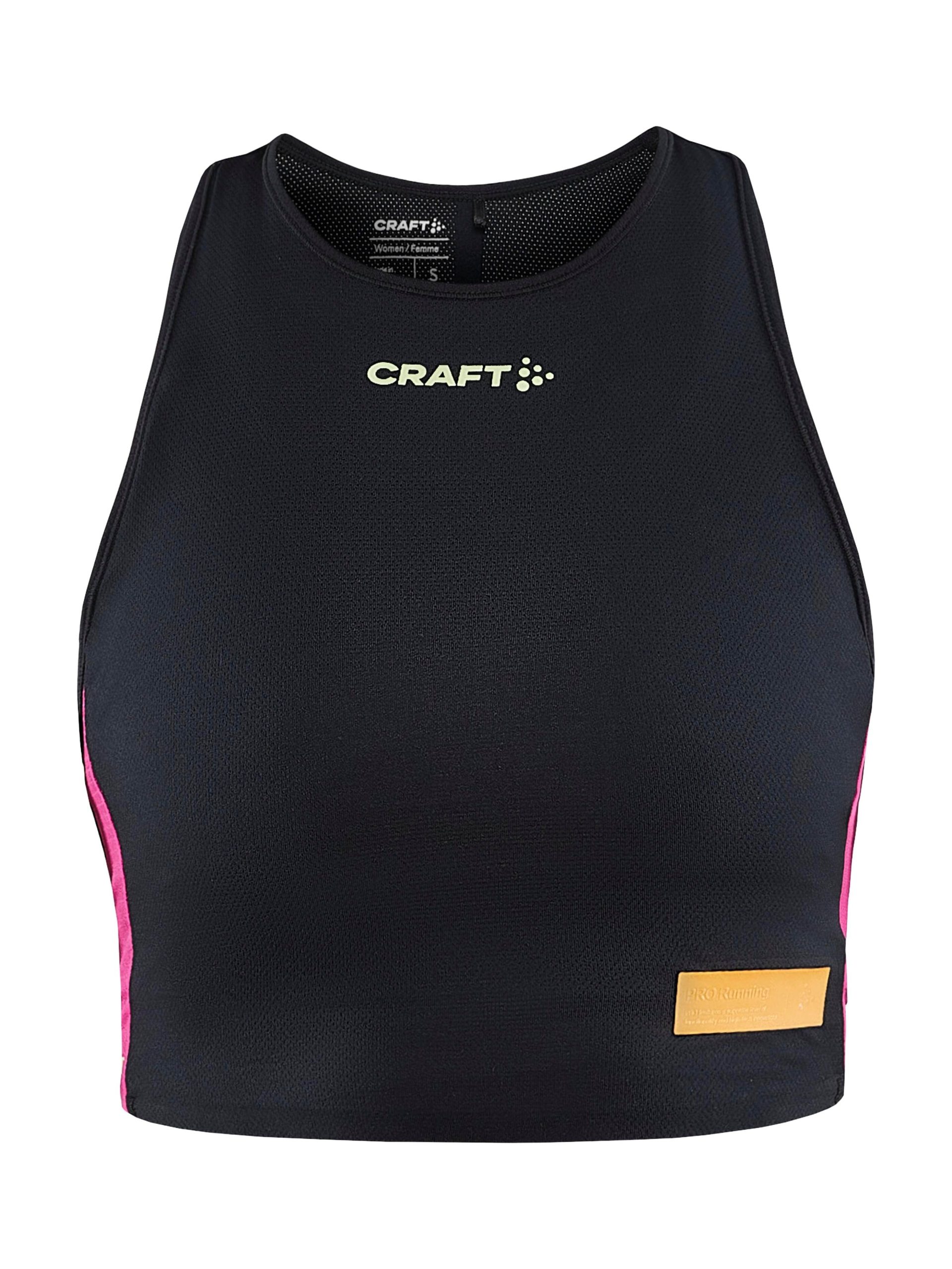 Women's Pro Hypervent Running Cropped Top - BLACK-ROXO - Image 6