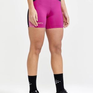 Women's Pro Hypervent Running Short Tights - BLACK-ROXO