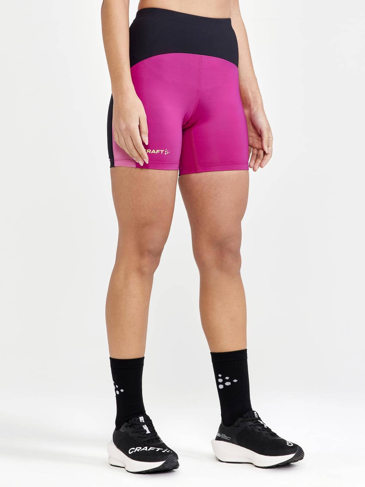Women's Pro Hypervent Running Short Tights - BLACK-ROXO
