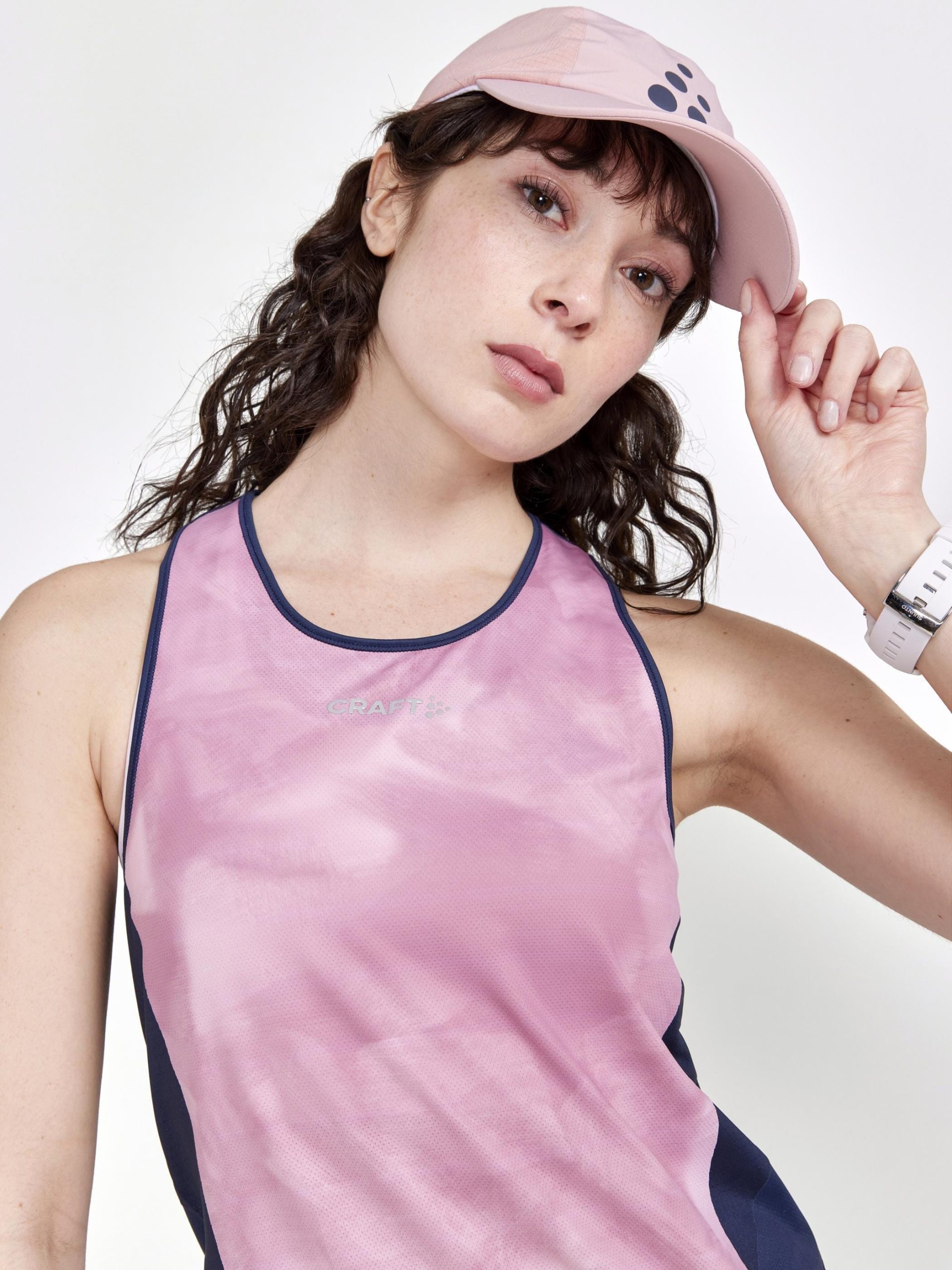 Women's Pro Hypervent Running Singlet - BLAZE/MULTI - Image 3