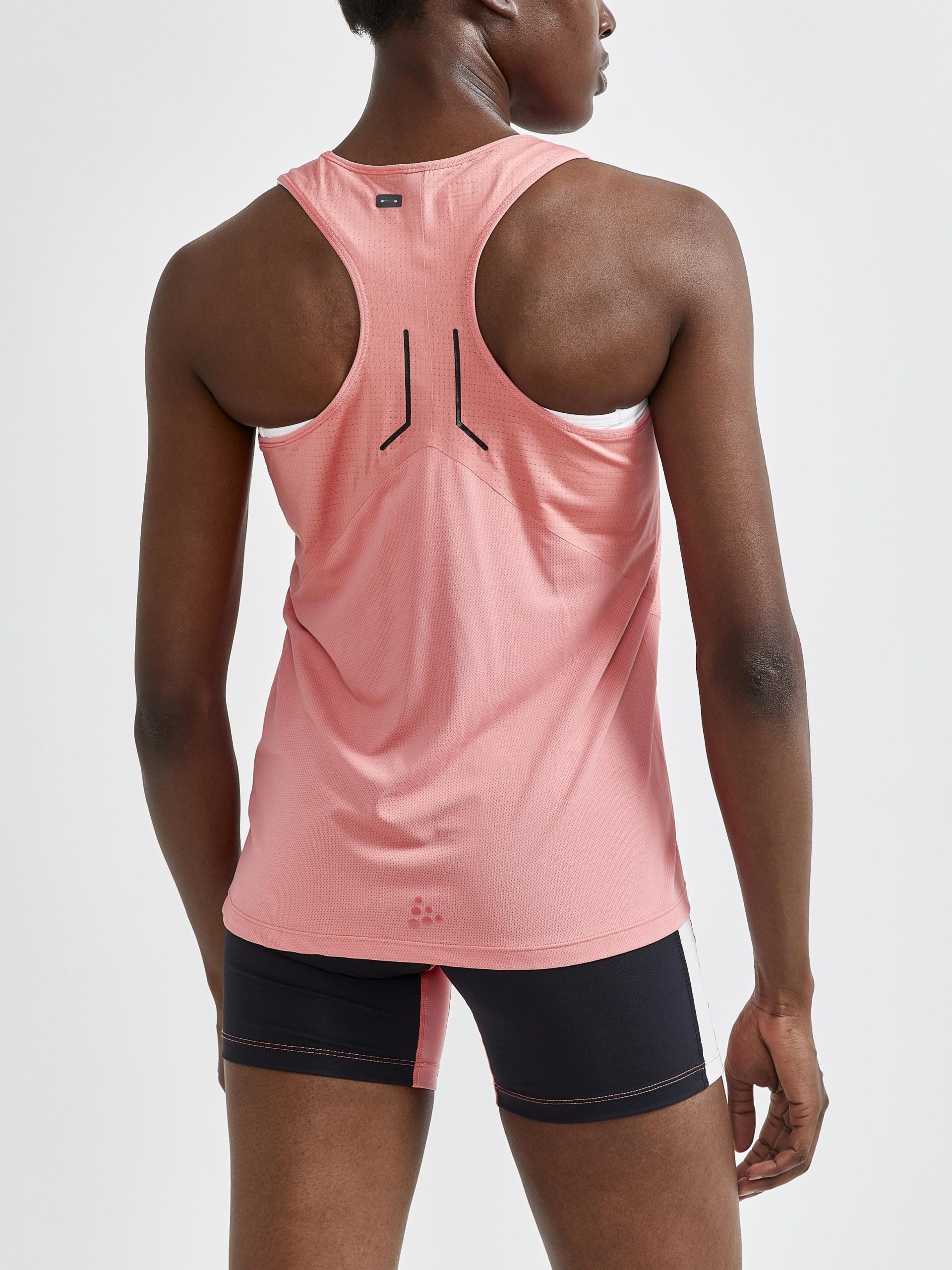 Women's Pro Hypervent Running Singlet - CORAL - Image 2