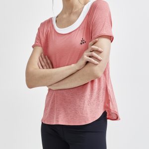 Women's Core Charge Cross Back Tee - CORAL