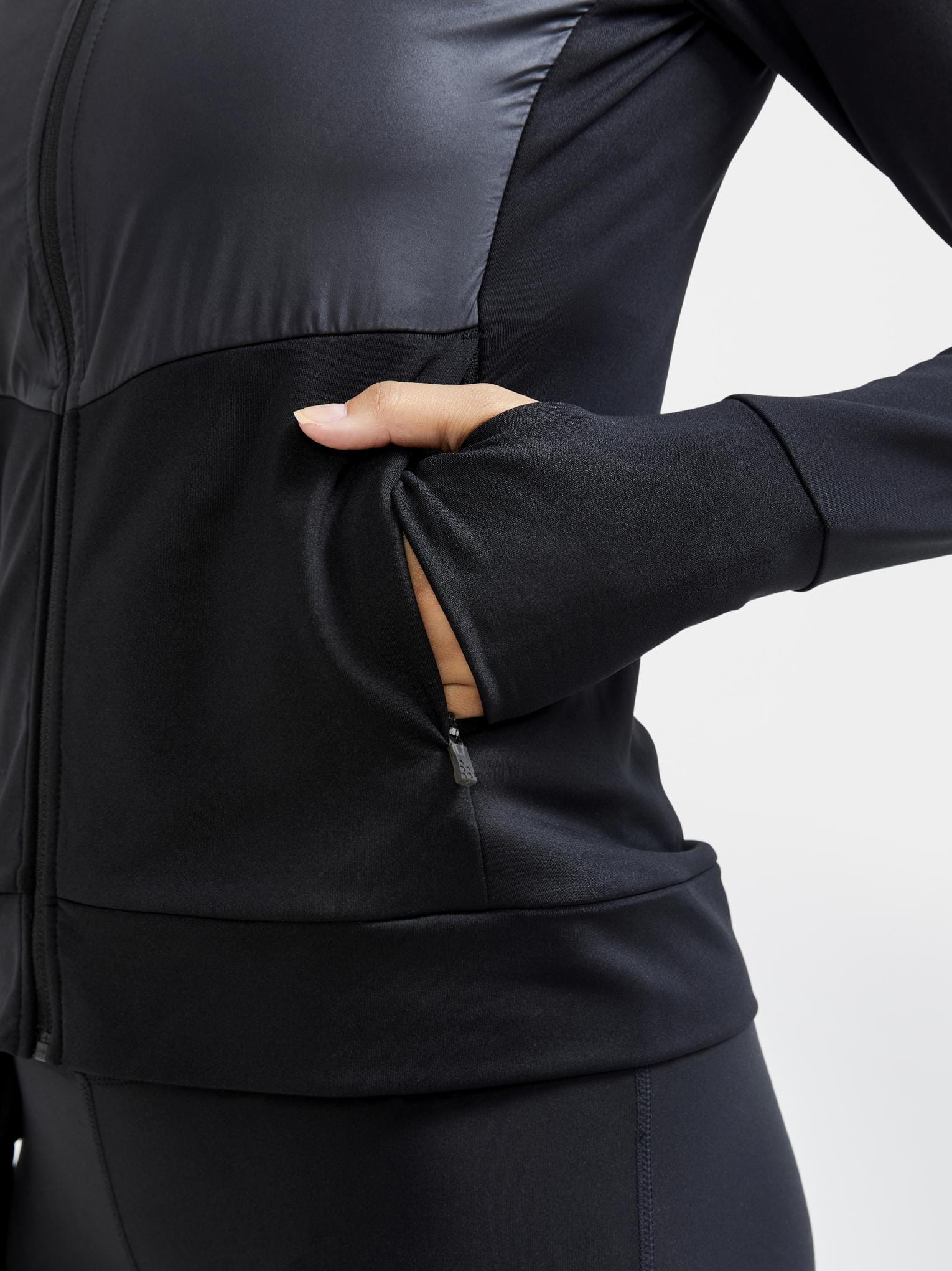 Women's ADV Charge Jersey Hood Jacket - Black - Image 3