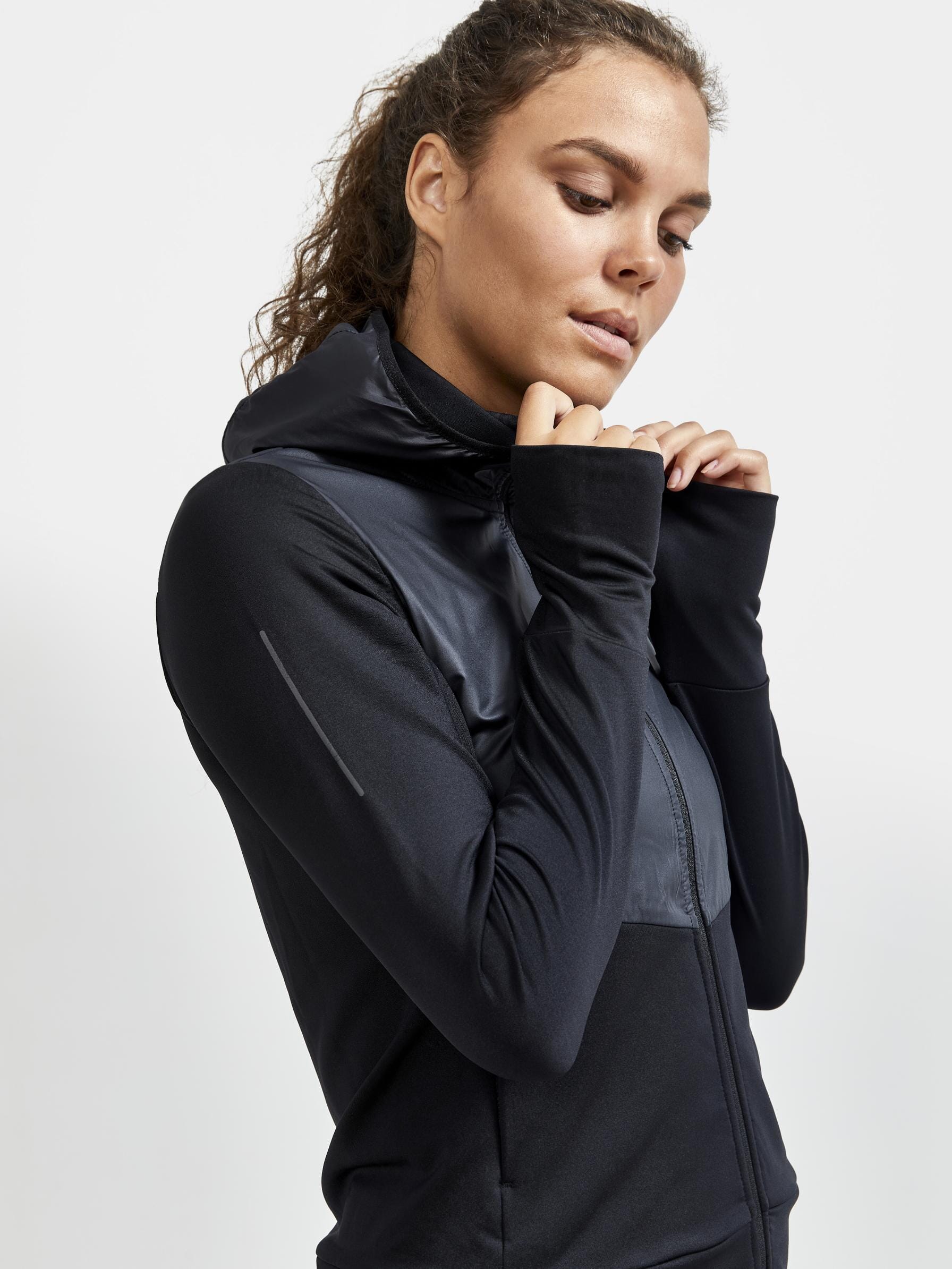 Women's ADV Charge Jersey Hood Jacket - Black - Image 5