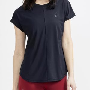 Women's Core Charge Rib Tee - Black
