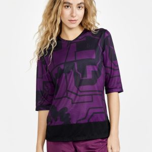 Women's Core Gravel Short Sleeve Tee - BLOSSOM-BLACK