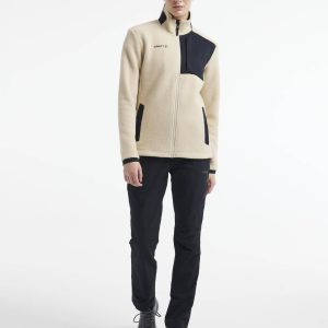 Women's ADV Explore Pile Fleece Jacket - Ecru/Black