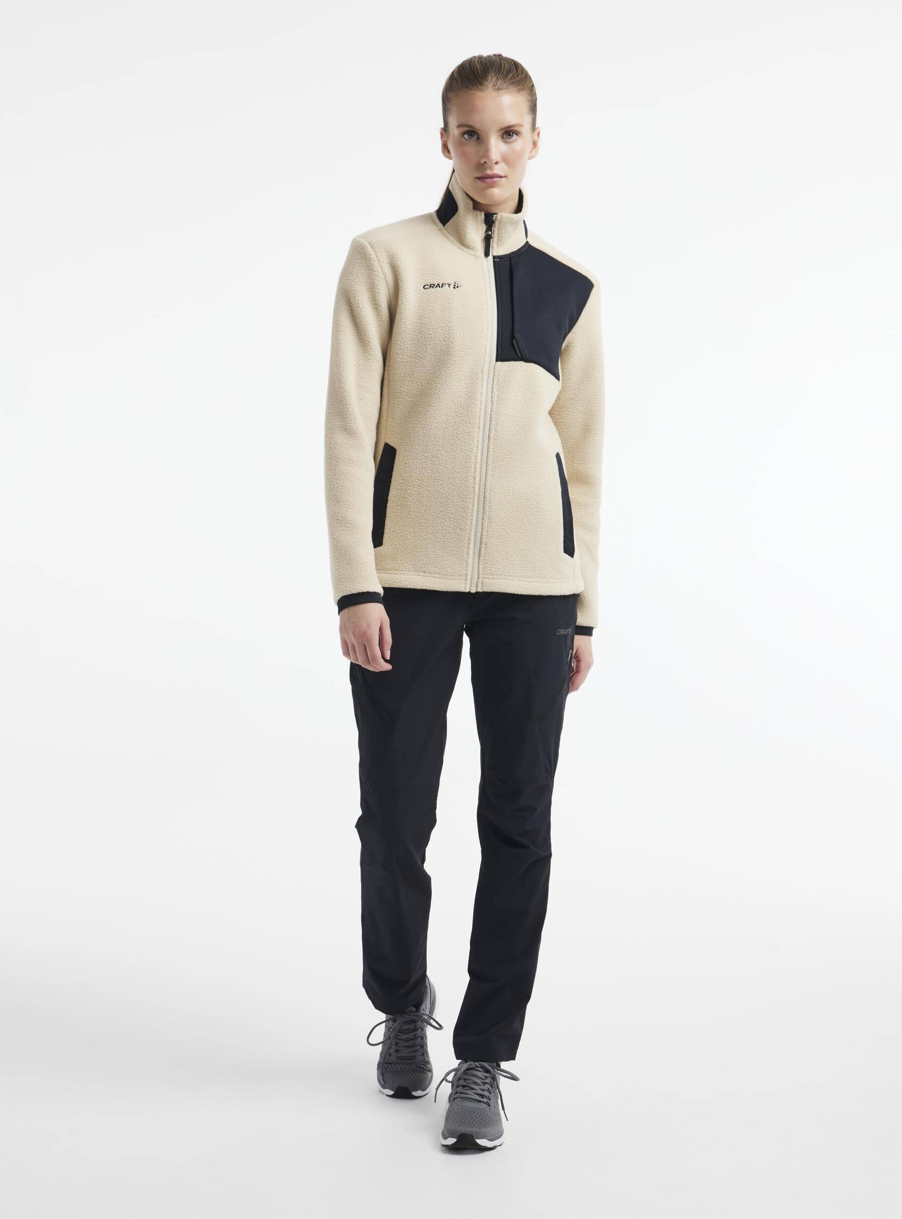 Women's ADV Explore Pile Fleece Jacket - Ecru/Black