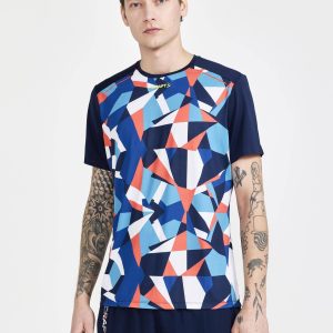 Men's Pro Dazzle Camo Running Tee - BLAZE/P DAZZLE CAMO