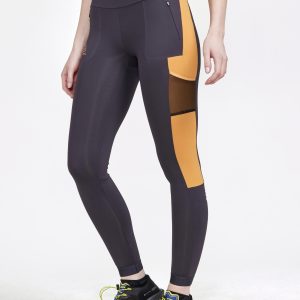 Women's Pro Trail Running Tights - SLATE-DESERT