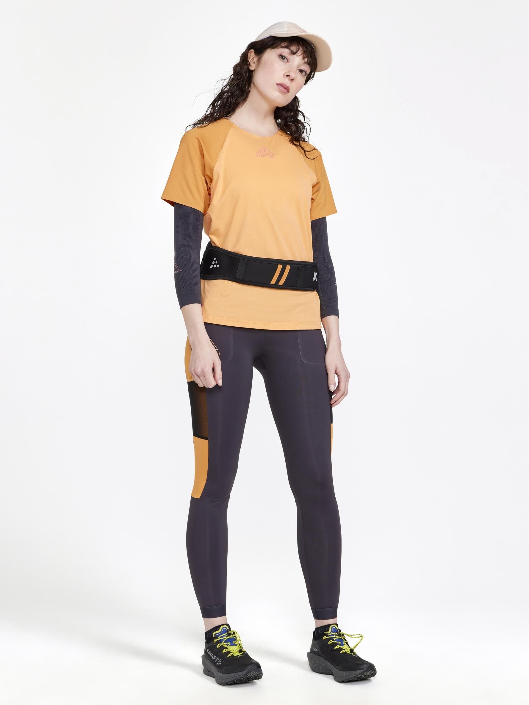 Women's Pro Trail Running Tights - SLATE-DESERT - Image 6