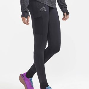 Women's Pro Trail Running Tights - Black