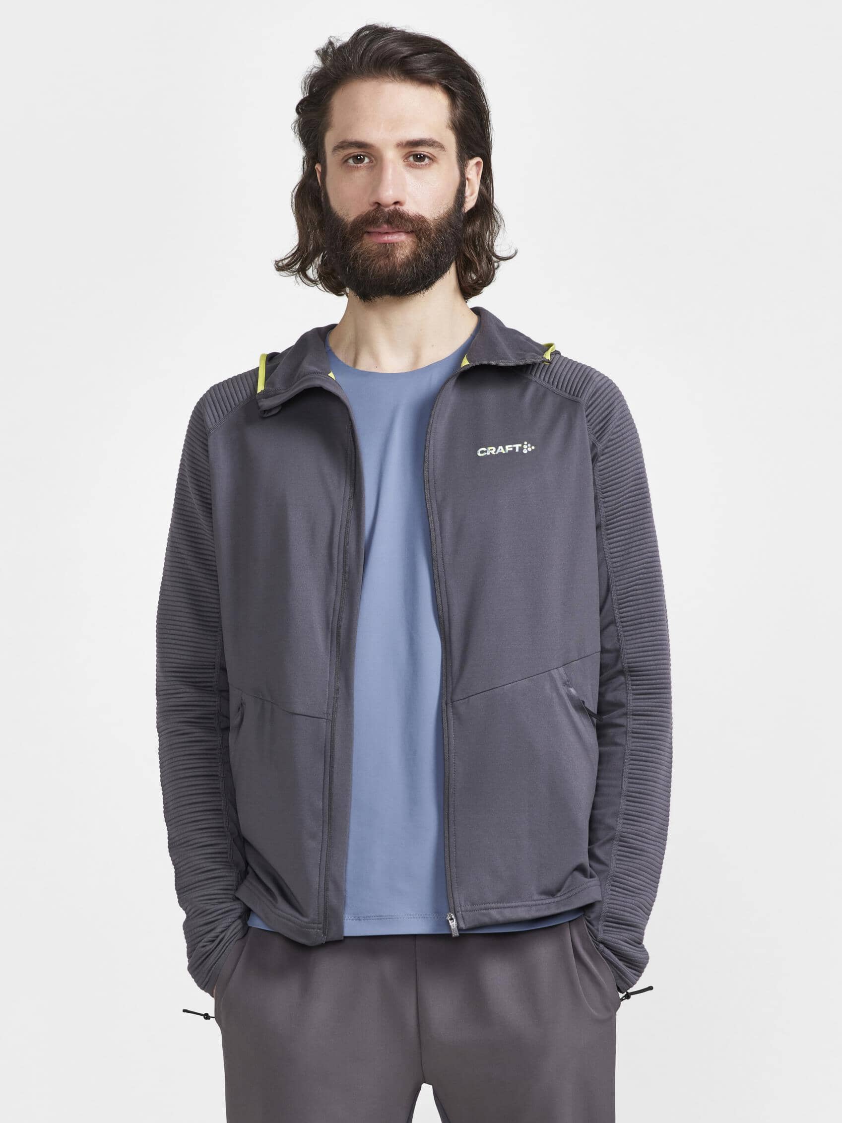 Men's ADV Hit Zip Hoodie - GRANITE