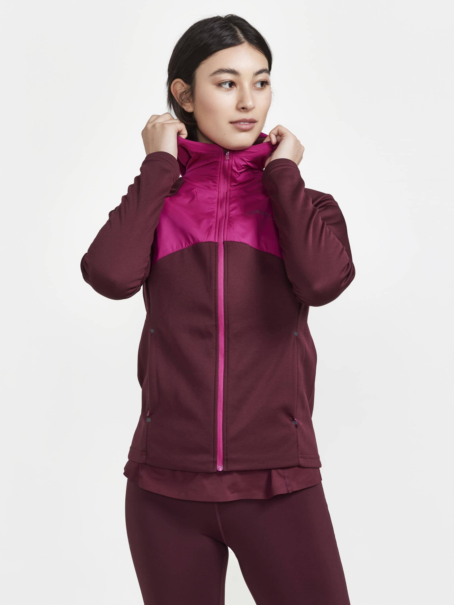 Women's ADV Essence Jersey Hood Jacket - PUNSCH-ROXO