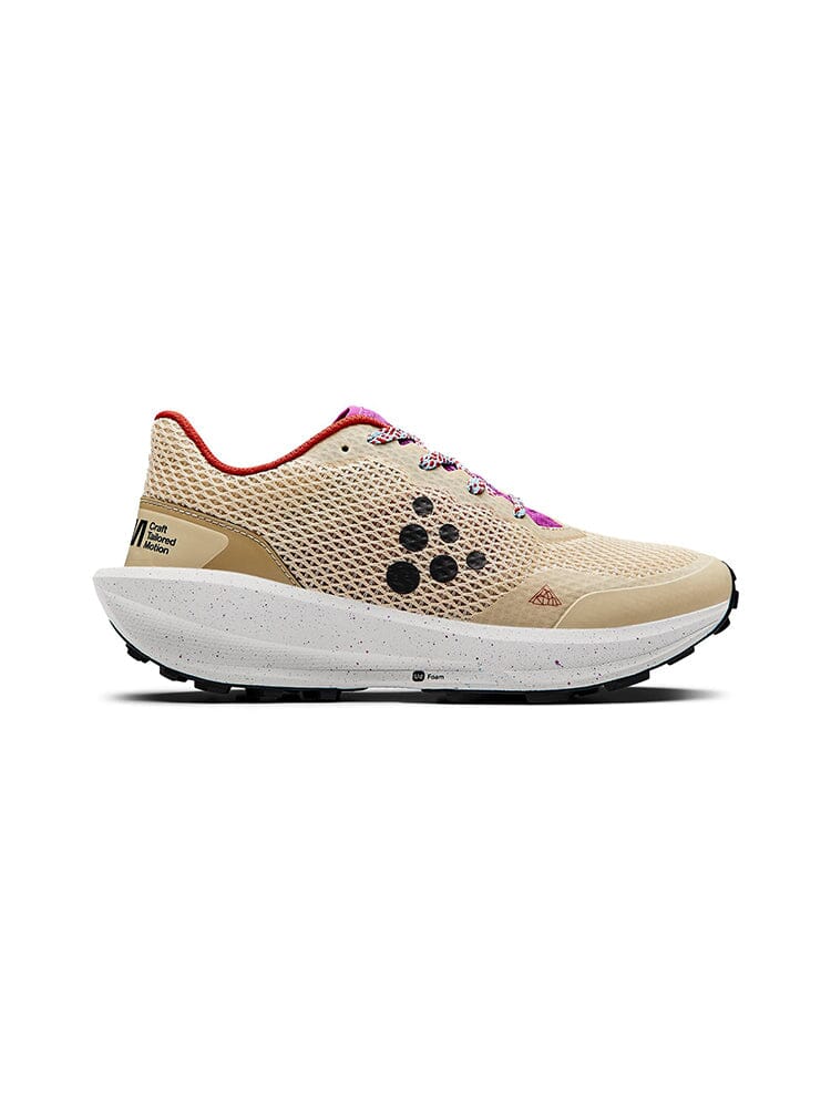 Women's CTM Ultra Trail Running Shoes - ECRU-DRAKE