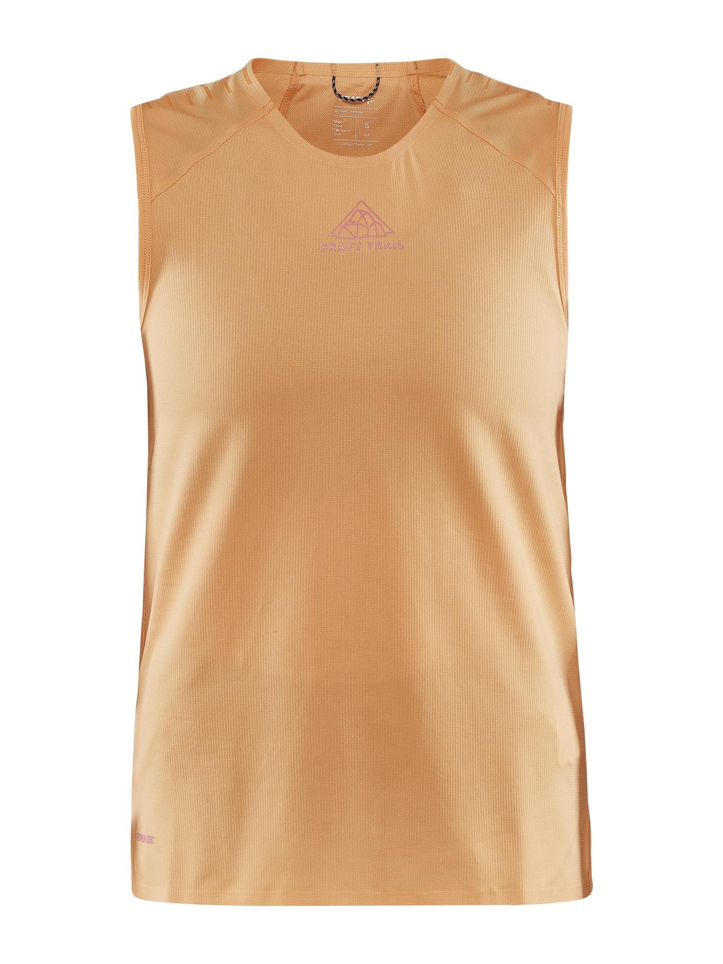 Women's Pro Trail Running Singlet - PEACH - Image 6
