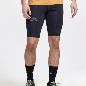 Men's Pro Trail Running Short Tights - Black