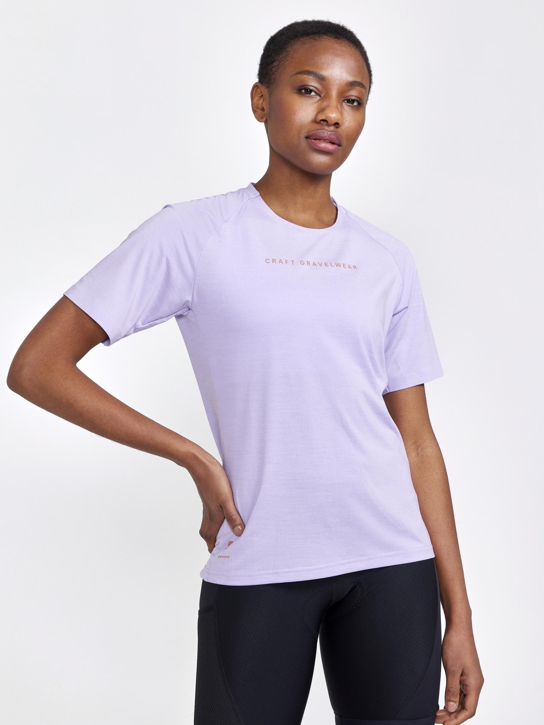 Women's ADV Gravel Bike Short Sleeve Tee - LAVENDER-MELANGE