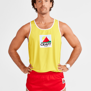 Men's Retro Elite Custom Singlet - YELLOW