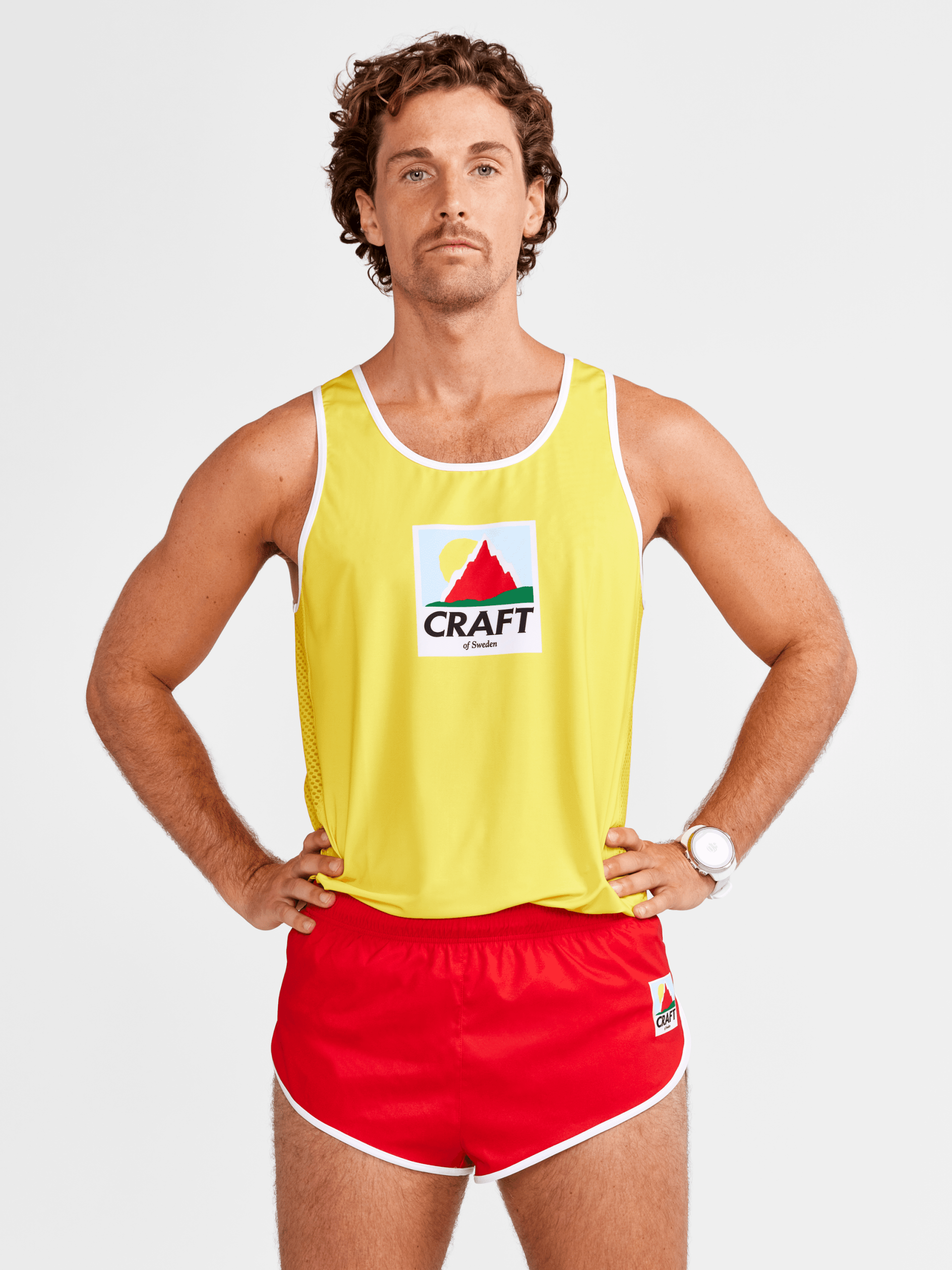 Men's Retro Elite Custom Singlet - YELLOW