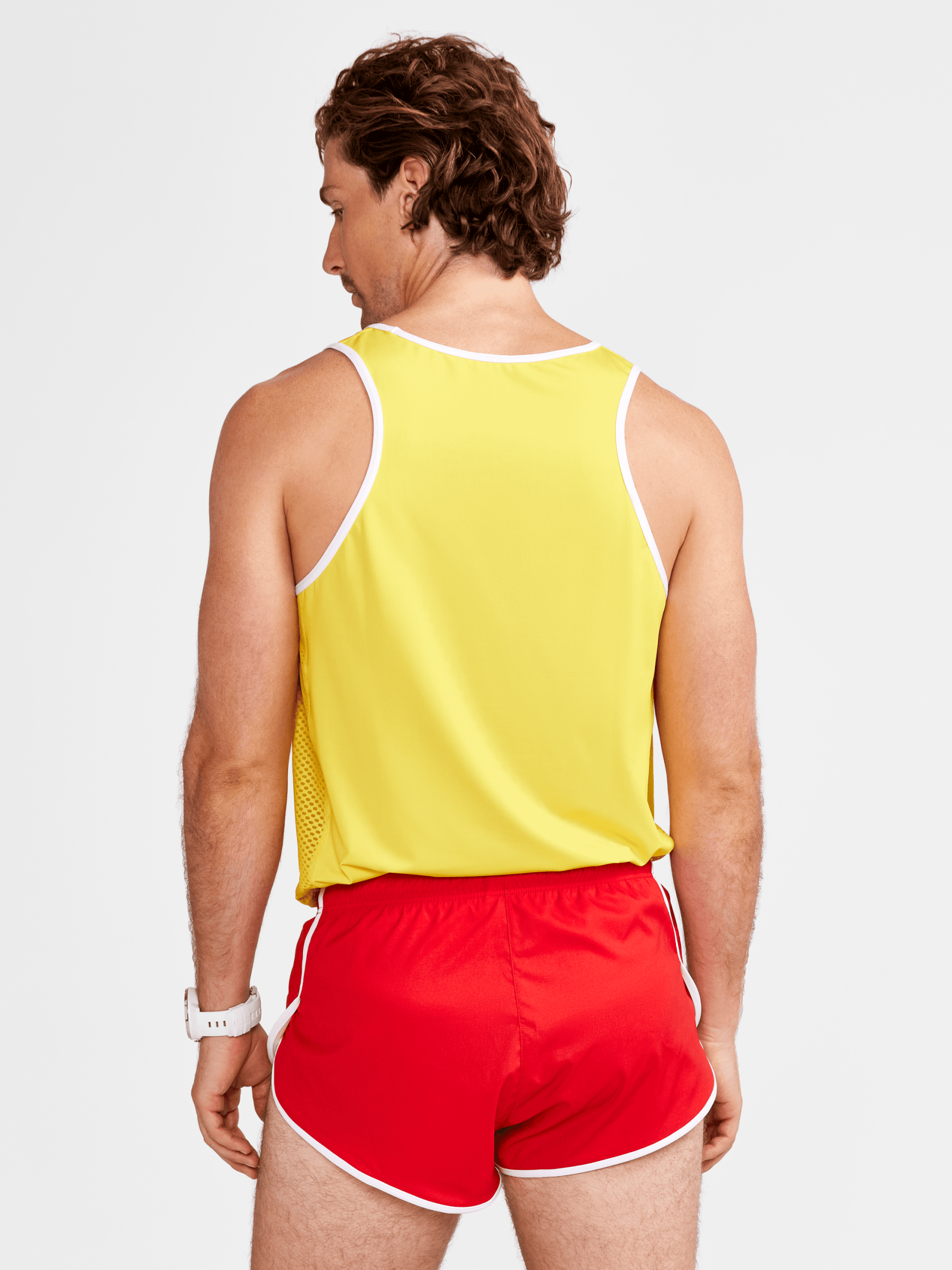 Men's Retro Elite Custom Singlet - YELLOW - Image 2