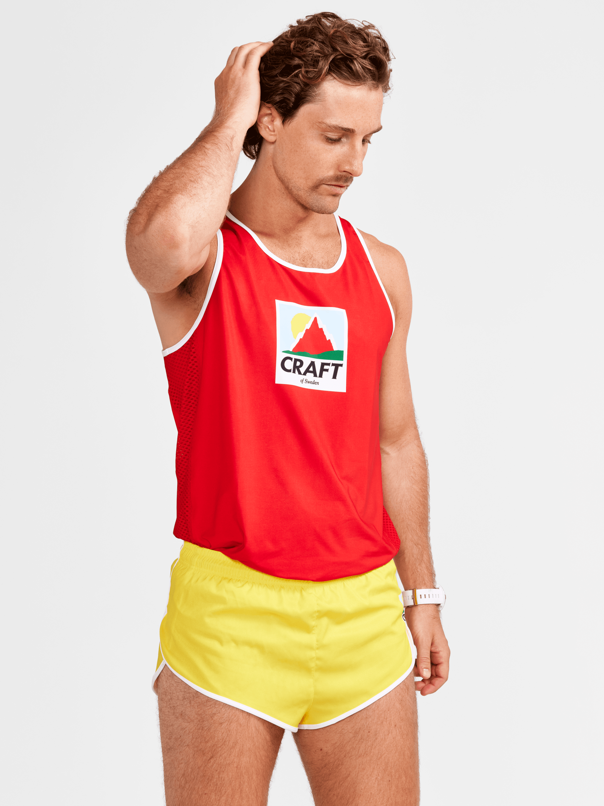 Men's Retro Elite Custom Singlet - CAYENNE