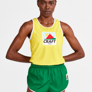 Women's Retro Elite Custom Singlet - YELLOW