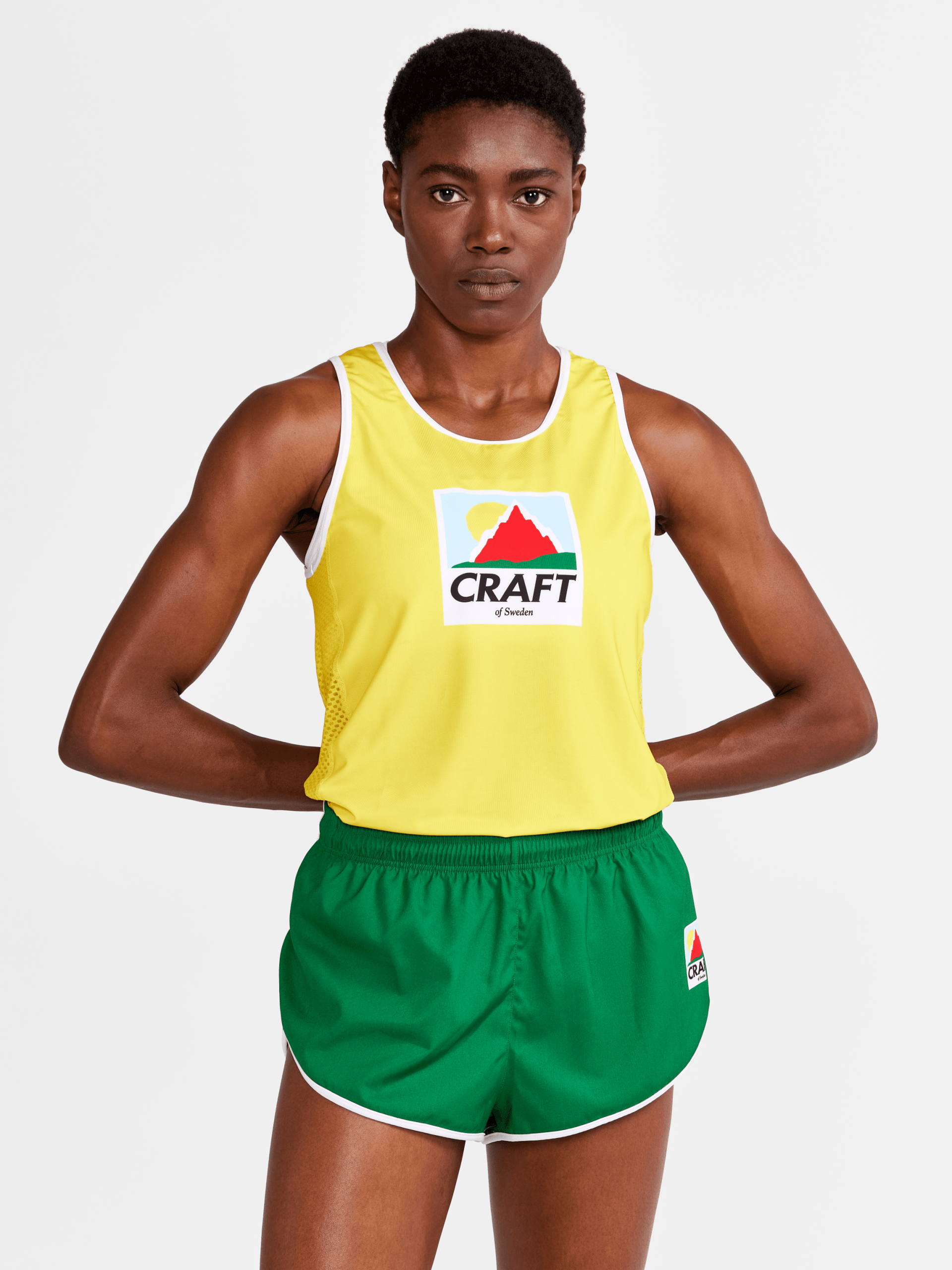 Women's Retro Elite Custom Singlet - YELLOW