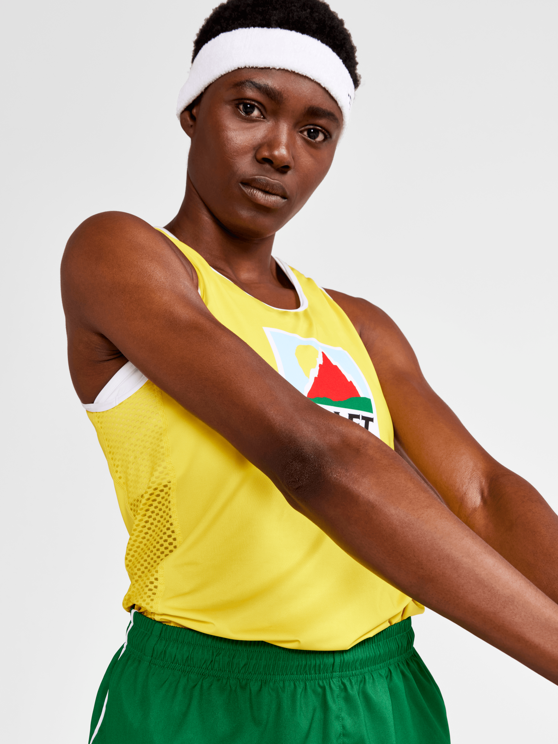 Women's Retro Elite Custom Singlet - YELLOW - Image 3