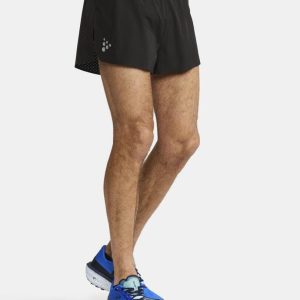Men's Pro Hypervent Split Running Shorts 2 - Black